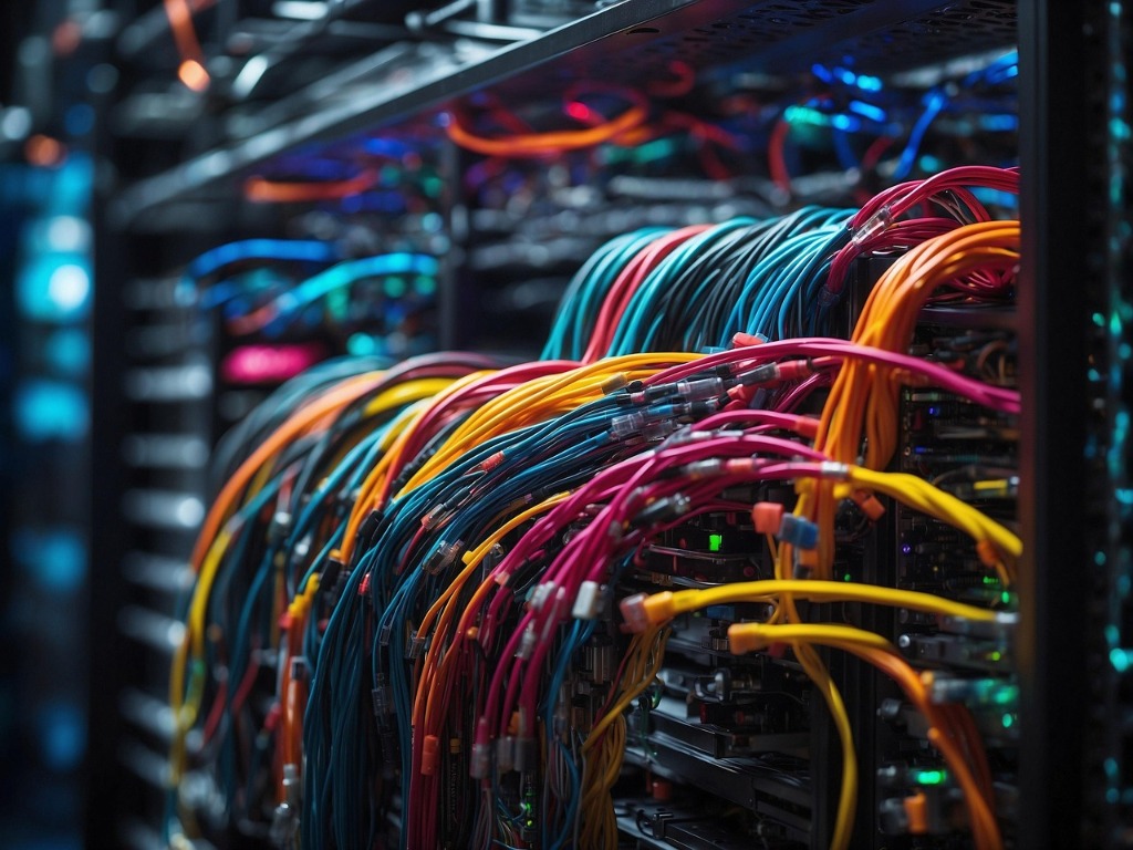 High-performance network infrastructure with fiber optic cables